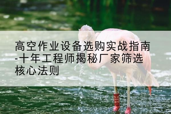 宁江剪叉式升降机厂家-高空作业设备选购实战指南-十年工程师揭秘厂家筛选核心法则